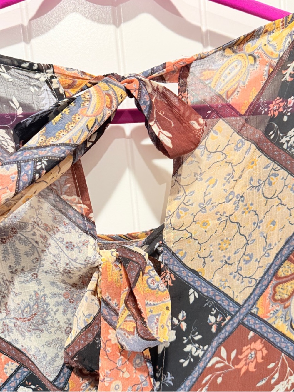 American Eagle Outfitters Patchwork Peasant Top - image 7